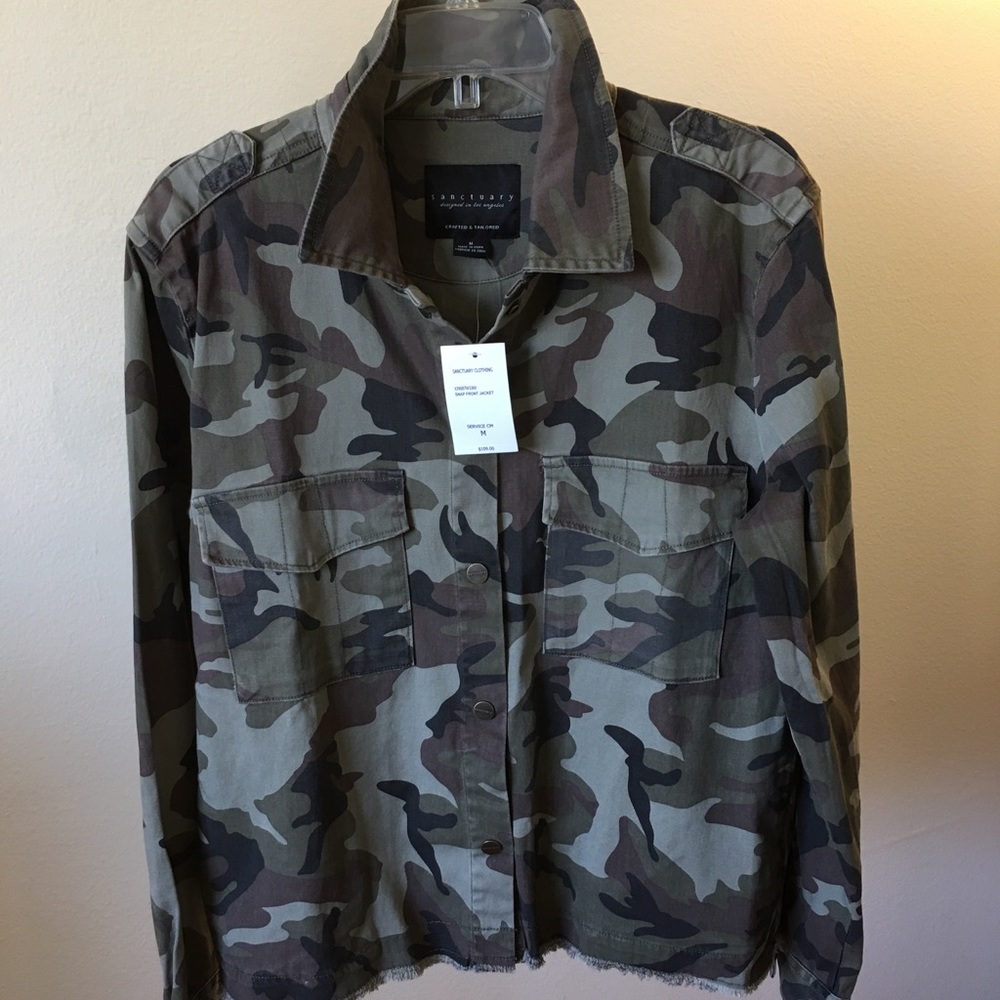 Sanctuary Fatigue Camo Jacket. New with tags.